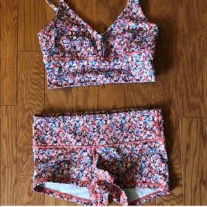 Floral lululemon boogie shorts